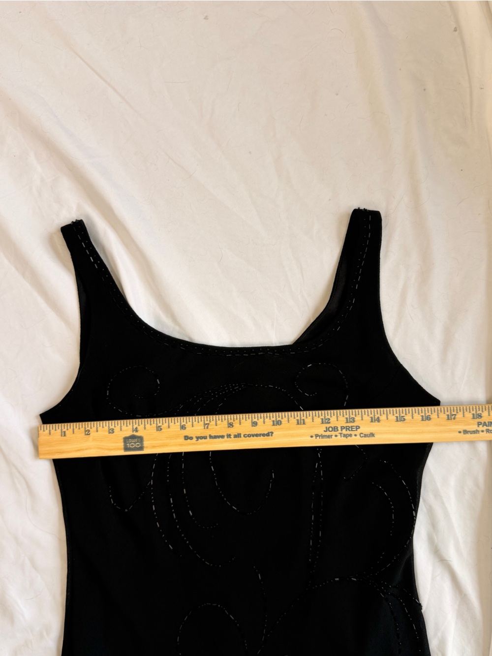 Robbie Bee Black Beaded Sleeveless Midi Dress Vintage 90s Goth - Picture 7 of 7